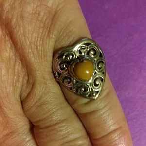 NWT-LOWEST$MOOKALITE STERLING FILLIGREE HEART RING